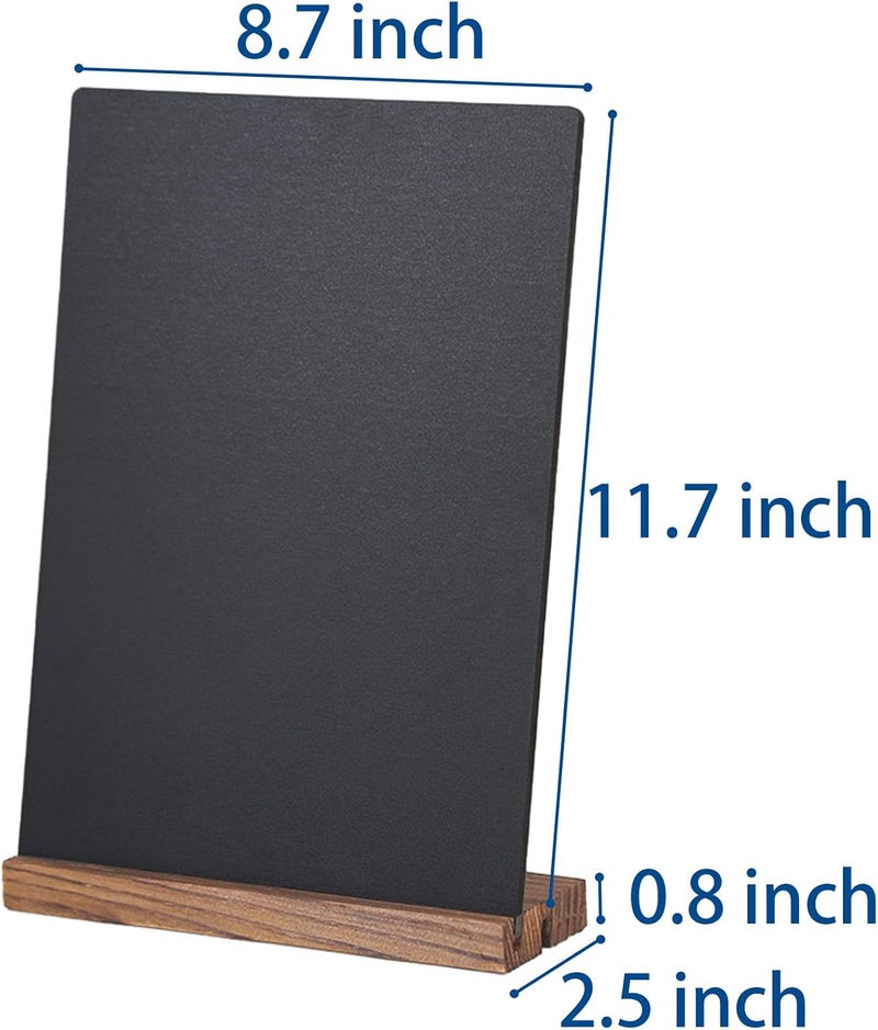 JDEA Wooden Double-Sided Chalkboard with Base (2 Pack) - 8.7x11.5 inches, Black - Image 4